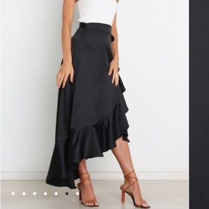 Black wrap skirt